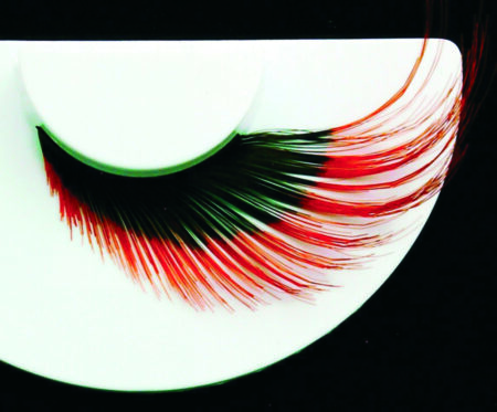 AY0301 Red & Black Feather Lashes