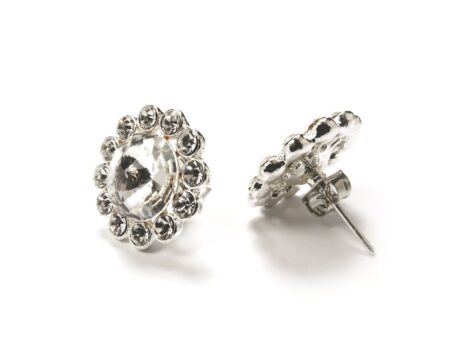 AZ0049 19mm Crystal Flower Stud Earrings (Pierced) – FH2 Competition Jewelry Collection TM