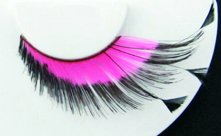 AZ0170 Pink & Black Feather Lashes