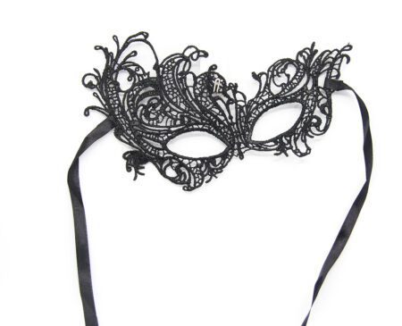 RM0003 Black Lace Masquerade Mask