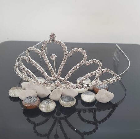 TR0602 Rounded Duchess Crystal Tiara (Large)