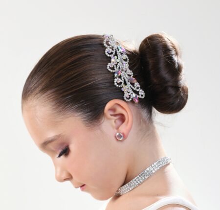 CO0308    AB Crystal Hair Comb  4.5″ x 2.5″
