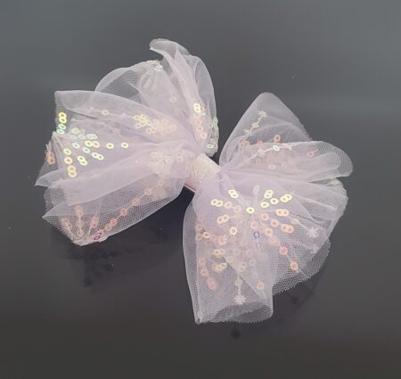 HC0005 Pastel Hair Bow with Sequins 5 color pack