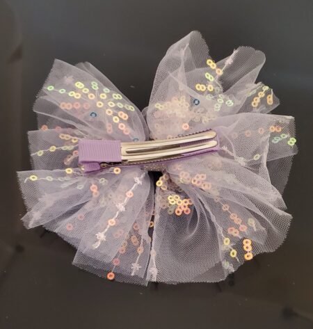 HC0005 Pastel Hair Bow with Sequins – Lilac