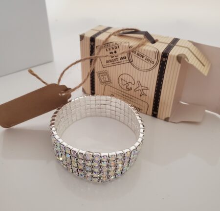 Sparkling bracelet with a suitcase gift box
