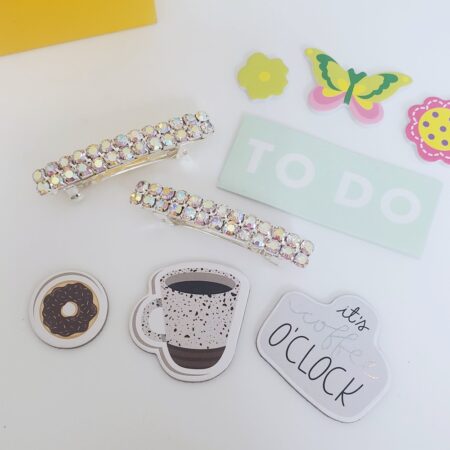AY0021     AB Crystal 2 Row Barrette – Pair
