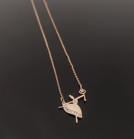BN0006 Rose Gold Ballerina Necklace
