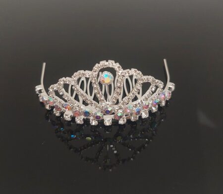 TR0523 Small Tiara with AB stone accents