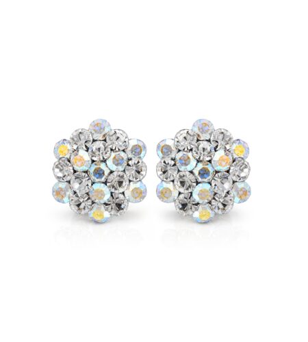 AZ0014-3 Child Size AB Cluster Earrings — Pierced Style