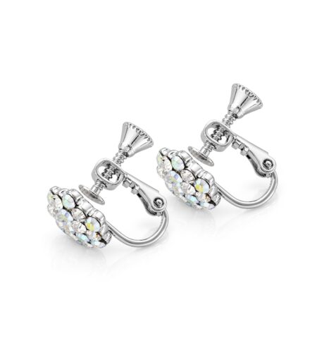 AZ0014-4 Child Size AB Cluster Earrings — Clip-On Style