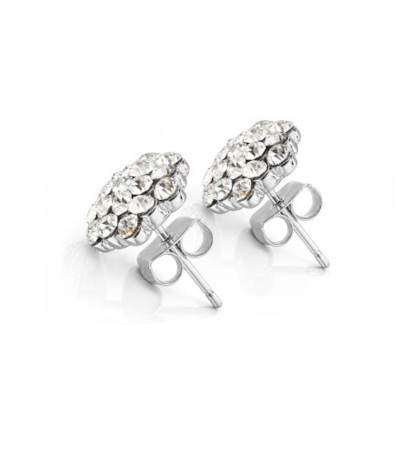 AZ0015-3 Child Size Crystal Cluster Earrings — Pierced Style
