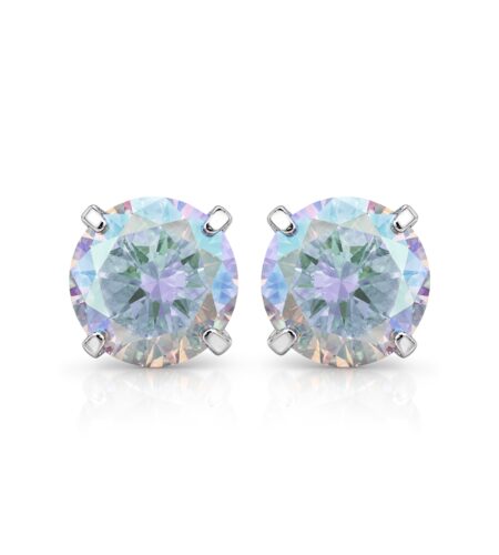 AZ0017-3 10mm AB Cubic Zirconia Earrings — Pierced Style