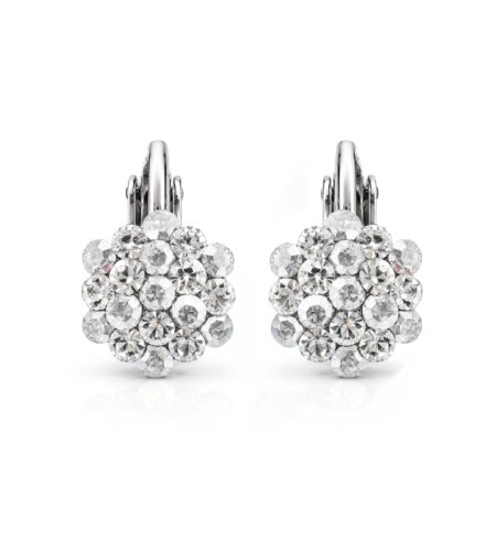 AZ0015-4 Child Size Crystal Cluster Earrings — Clip-On Style