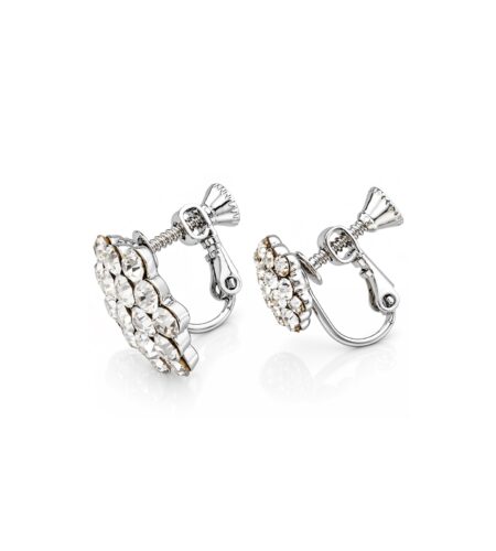 AZ0015-4 Child Size Crystal Cluster Earrings — Clip-On Style