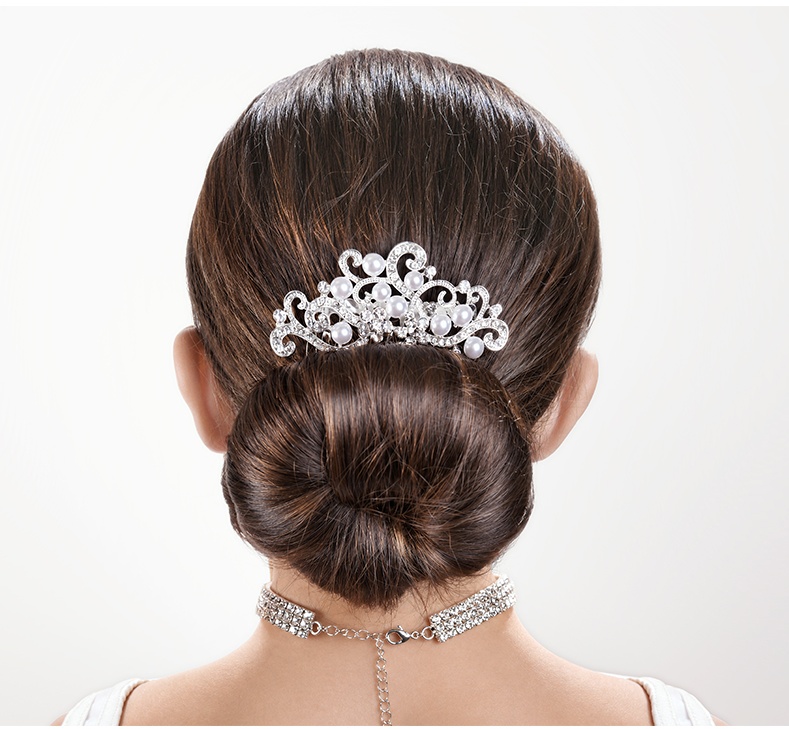 CO0401 – Rhinestone Hair Comb with Pearls